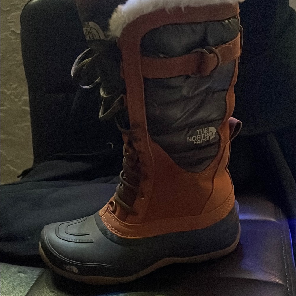 The North Face Orange and Gray Winter Boots